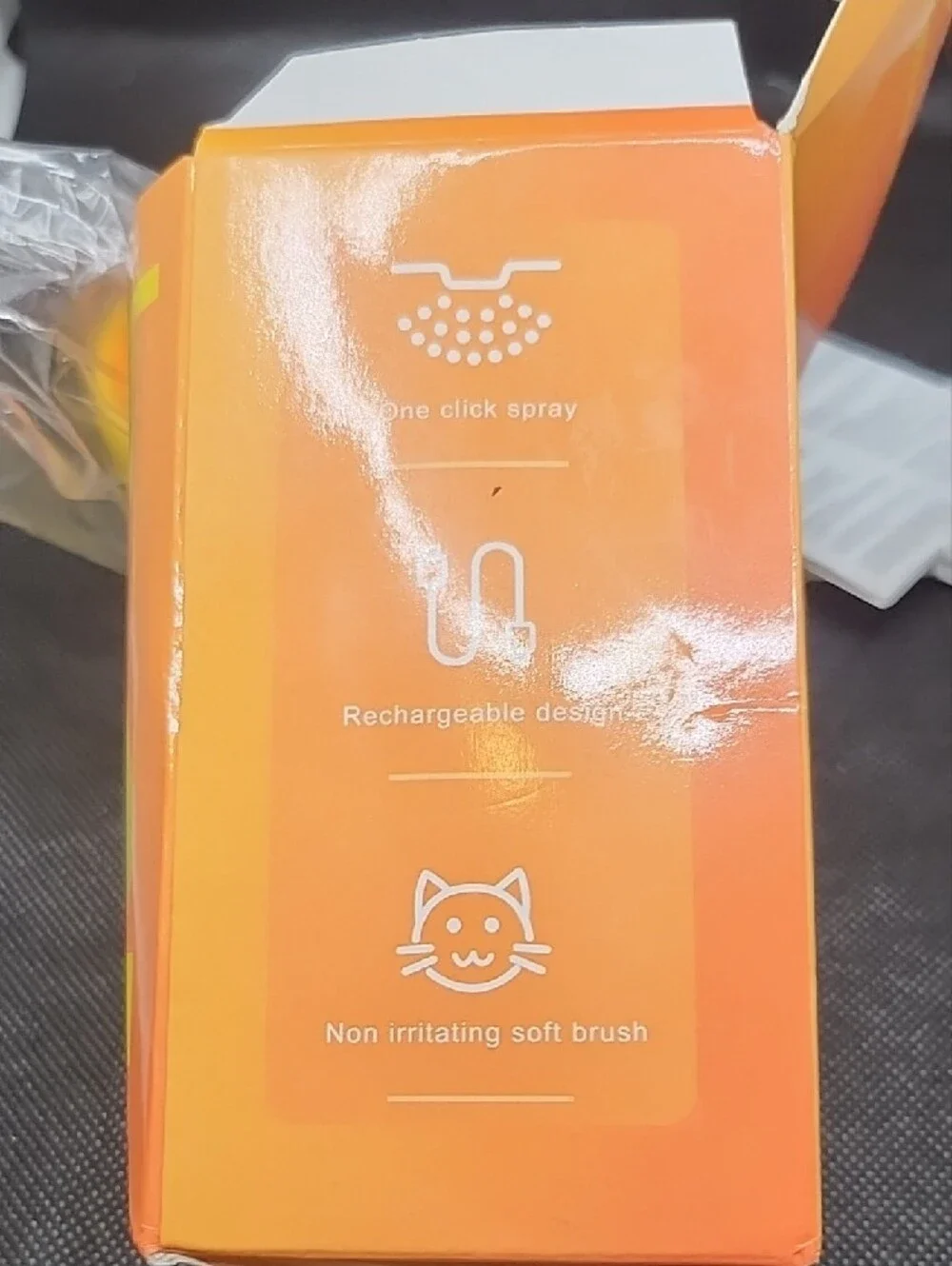 Pet Brush Spray Massage Grooming Brush - Orange/Yellow